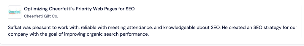 Optimizing Cheerfetti's Priority Web Pages for SEO Review